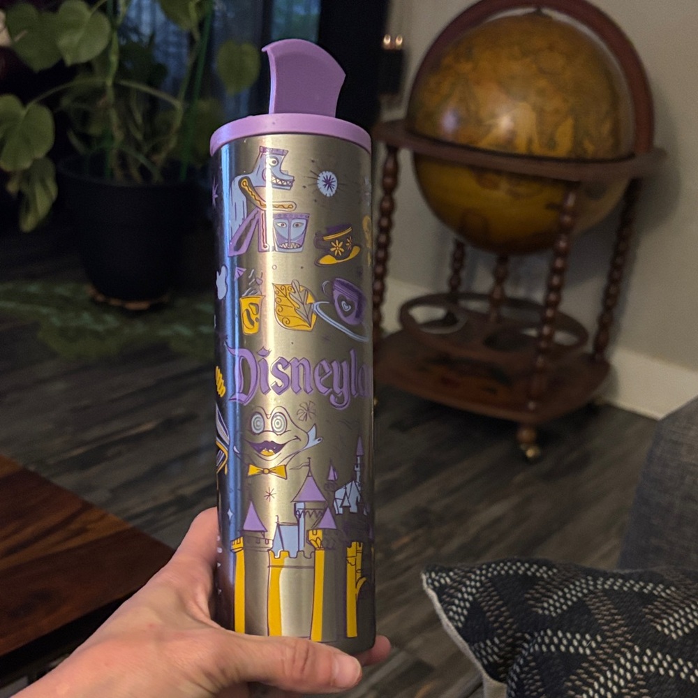Disneyland Silver and Purple Travel Tumbler Starbucks been there done that 2021